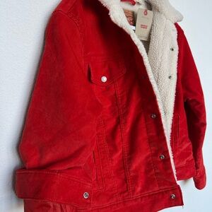 Levi's Women's Ex-Boyfriend Sherpa Trucker Jacket Size Large NWT